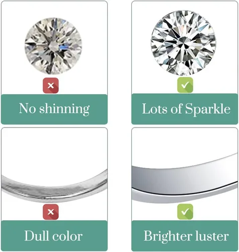 Vista 5 de Aretes de moissanita con diamantes creados en laboratorio de plata de ley 925 para hombres y mujeres, regalos de joyería, Oro blanco, Moissanita