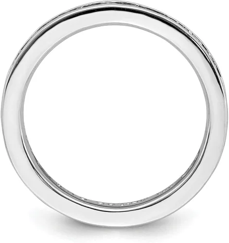 Vista 2 de Anillo de plata de ley 925 maciza apilable con piedras preciosas de mayo verde esmeralda