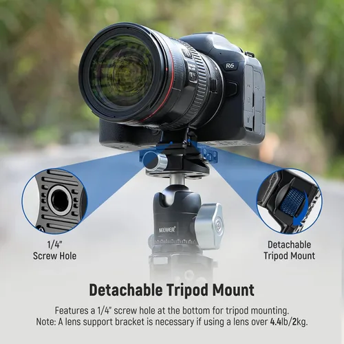 Vista 5 de NEEWER Adaptador de montaje EF a EOS R, lente EF/EF-S a cámara de montaje RF, anillo convertidor de enfoque automático compatible con Canon EOS R Ra