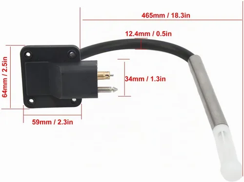 Vista 7 de Conector de tanque de combustible para barco, montaje de plástico y metal, conector de tanque de combustible marino, portátil, 12L 24L, accesorio