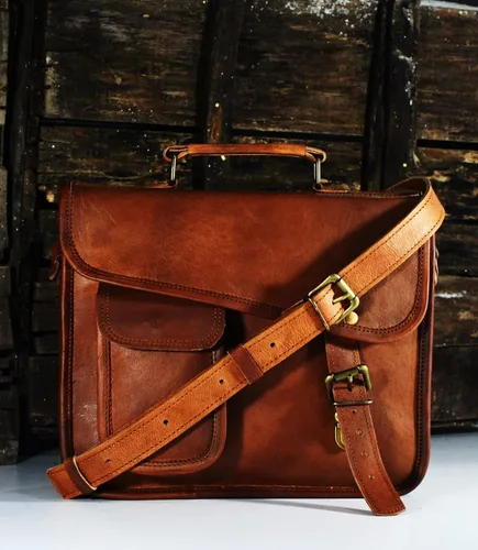 Vista 7 de URBAN DEZIRE Maletín pequeño de cuero genuino para hombre, bolso de mensajero para iPad Tab Tablet 11 compatible con producto de Apple