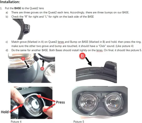 Vista 4 de VR Accessories Sets Pupil Distance Detector & Fine Adjuster, Lens Protector Accessories, Anti-Scratch Lens Protector, VR Glasses Spacer Compatible