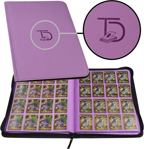 Vista 11 de Carpeta de 1000 Cartas - Portafolio TCG - Carpeta de 16 Bolsillos para Cartas - Carpeta sin Anillos Compatible con Cartas de Pokémon, Yu-Gi-Oh Negro