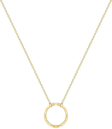 Vista 16 de Fettero - Collar con dije de oro, gargantilla en capas con moneda abierta, círculo de karma completo, luna creciente nueva, 14K oro chapado