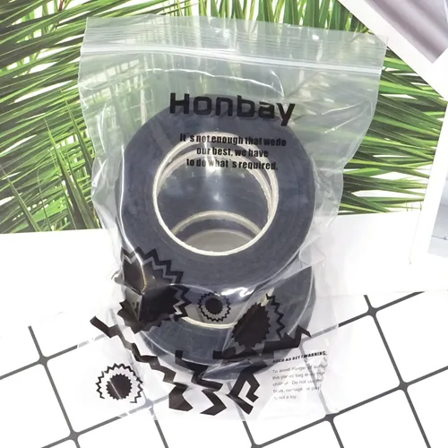 Vista 6 de Honbay 4 rollos de cintas florales de 1/2 pulgada de ancho, 30 yardas/rollo para proyectos de manualidades de floristería (negro)