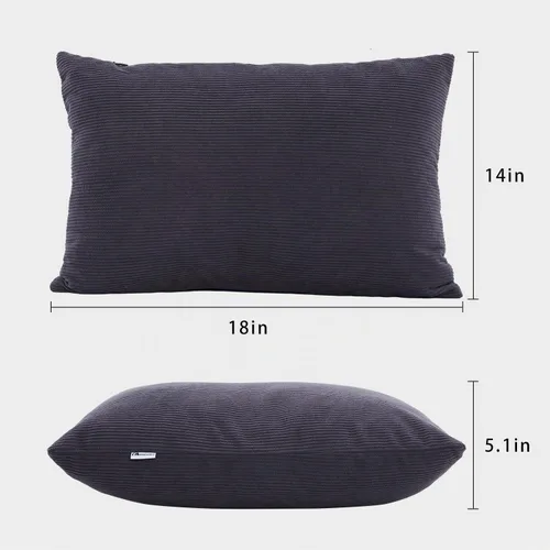 Vista 2 de MOON LENCE Paquete de 2 almohadas de campamento comprimibles con funda lavable y bolsa de transporte, almohada rellena de felpa para senderismo