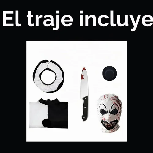 Vista 6 de Disfraz de payaso Cosplay de película de payaso con cubierta de cabeza para adultos Halloween Disfraz + máscara