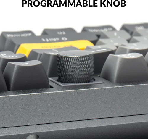 Vista 4 de Keychron Q6 - Versión de perilla de teclado mecánico con cable tamaño completo macro programable QMKVIA con interruptor Gateron G Pro marrón doble