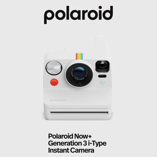 Vista 2 de Polaroid Now Plus Gen 3 Instant Bundle Plus Color I Type (blanco, 3 artículos) Two-Lens Autofocus for Sharper Images, App-Connected Creative