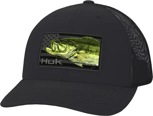 Vista 55 de HUK - Gorra de camionero de malla para hombre con cierre a presión Gorra de pesca antirreflectante