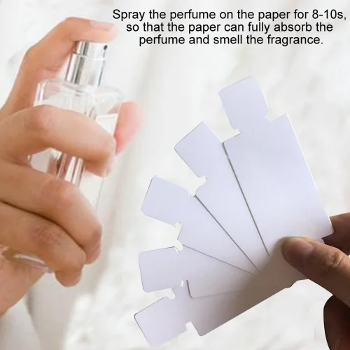 Vista 5 de NA - 200 tiras de probador de perfume para botellas para pruebas de perfume, probador de fragancia de aromaterapia, tiras de prueba de fragancia