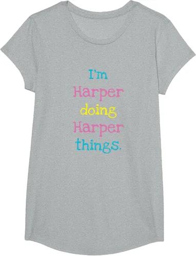 Vista 84 de Harper - Camiseta de regalo para niños con texto personalizado