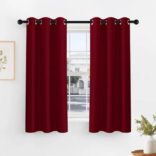 Vista 59 de PONY DANCE Cortinas para Autocaravana de 24 pulgadas de Largo, Cortinas Cortas para Baño y Cocina, Mini Cortinas de Privacidad para Camper