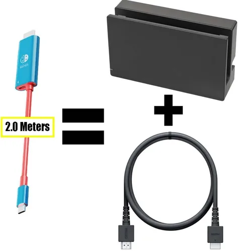 Vista 3 de Cable de conversión USB tipo C a HDMI para modo de acoplamiento de TV, compatible con Nintendo Switch, Steam Deck, Samsung Dex Station
