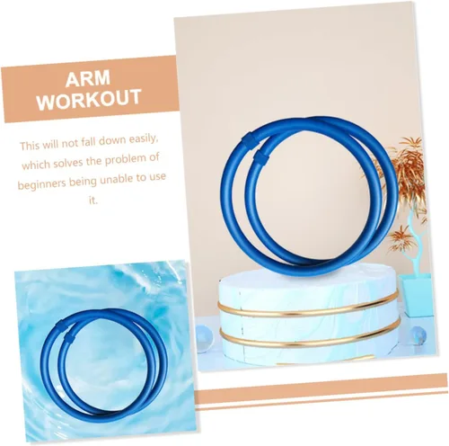 Vista 8 de 1 par de aros de brazo con peso para yoga y pilates, ejercitador de brazos para entrenamiento de fuerza, fitness y rehabilitación