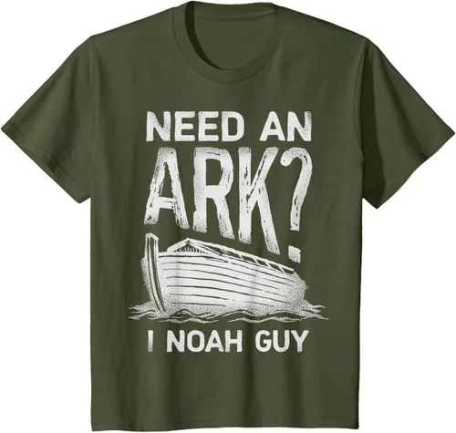 Vista 14 de Need an Ark I Noah Guy Funny Christian Men Women Pun Humour T-Shirt Negro