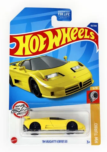 Vista 2 de Hot Wheels '94 Bugatti EB110 SS, Turbo 5/10, amarillo
