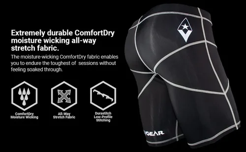 Vista 3 de Revgear X13 Compression Short & Cup Great Protection for All Martial Arts Invisible Inner Cup Pocket Design (Unisex Size)