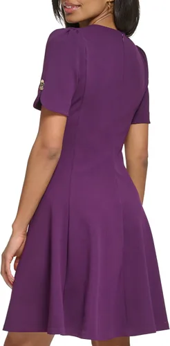 Vista 3 de DKNY Manga abotonada ajustada y acampanada para mujer