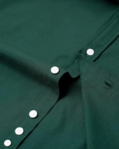Vista 5 de Alimens & Gentle Camisa Oxford de manga larga con botones y bolsillo para hombre