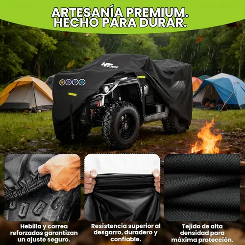 Vista 7 de Cubierta 600D ATV Impermeable de Alta Resistencia, Portátil, para 4 Ruedas, Impermeable al Aire Libre, Cubierta Quad para Todo Tipo de Clima
