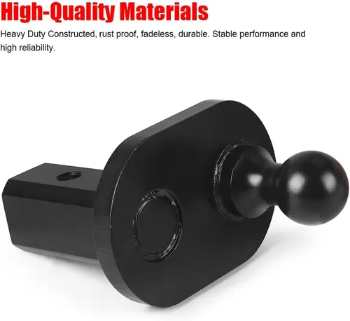 Vista 6 de Enganches de remolque de cuello de cisne compatibles con bola de giro, extensor de bola de desplazamiento de 4 pulgadas, enganche resistente
