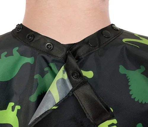 Vista 3 de Capa de peluquería para niños para cortar el pelo en casa, salón o peluquería, capa de corte de pelo para niños y niños pequeños, cuello ajustable