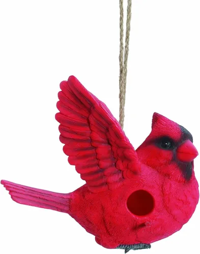 Vista 5 de Spoontiques - Birdhouse - Decoración de jardín - Casa decorativa para pájaros para decoración de patio y jardín - Novedad colgante para patio al