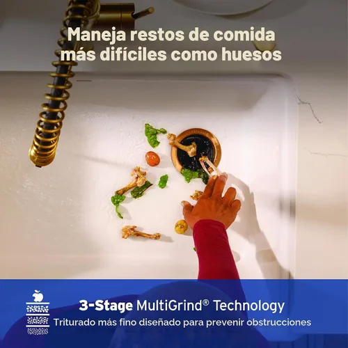 Vista 4 de InSinkErator Evolution Cover Control 3/4 HP Triturador de basura, Serie Avanzada EZ Connect Triturador de desperdicios de alimentos de alimentación