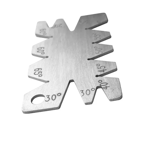 Vista 2 de 3 unids/set brocas Medidores de ángulo de acero inoxidable Sacapuntas Herramientas S/S Medidor de ángulo Herramientas de medición de mano con estuche