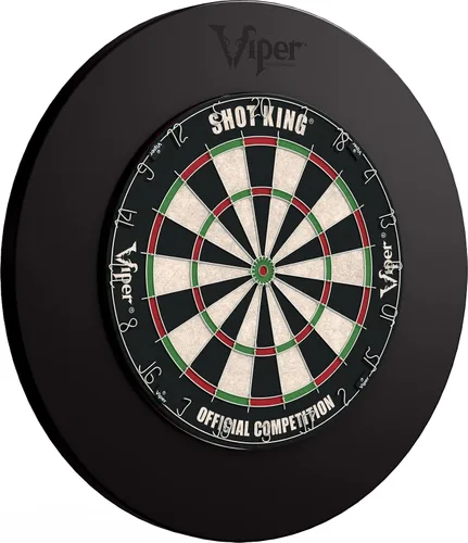 Vista 6 de Viper Guardian Dartboard Surround, Steel-Tip Bristle Wall Protector Negro