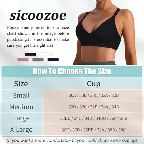 Vista 6 de Brasier deportivo para mujer, con cuello en V, tirantes cruzados, brasier de yoga acolchado, soporte medio, entrenamiento, gimnasio, atlético
