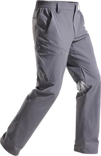 Vista 10 de FREE SOLDIER Pantalones de senderismo impermeables para hombre, ligeros, elásticos, con 5 bolsillos
