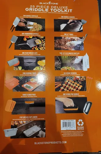 Vista 3 de Blackstone Juego de herramientas de plancha de 25 piezas para cocinar al aire libre
