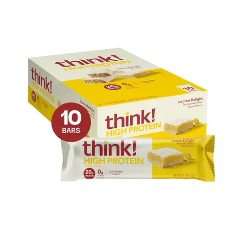 Vista 10 de Think! (thinkThin) Barras ricas en proteína de 20 gramos – Chocolate fundido, 0 gramos de azúcar, sin edulcorantes artificiales, sin gluten, sin