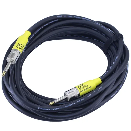 Vista 2 de Cable de altavoz de audio profesional, calibre 12 (2 pies, 1/4 a 1/4 pulgadas)