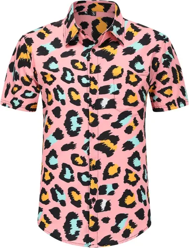 Vista 2 de Mens Hawaiian Shirts and Shorts Set 2 Pieces Beach Outfits Sets with Bucket Hats
