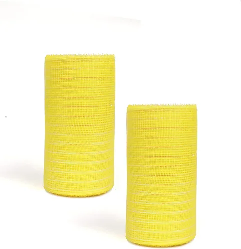Vista 27 de YYCRAFT Paquete de 2 cintas de malla de polímero metálico de 6 pulgadas (total 20 yardas, verde manzana)