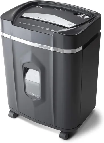 Vista 9 de Aurora JamFree - Trituradora de papel/tarjetas de crédito (8 hojas microcortadas), Negro/Plateado