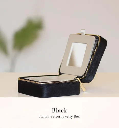 Vista 2 de Joyeros para mujer, estuche de joyería de viaje, organizador de viaje de joyería, pequeño joyero para mujer, estuche de viaje de joyería