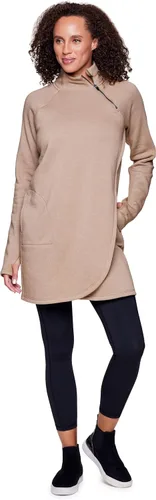 Vista 4 de RBX Active - Vestido tipo túnica de forro polar con cremallera de 14 para mujer, vestido tipo suéter con bolsillos