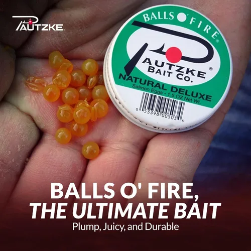 Vista 7 de Pautzke Balls O' Fire - Cebo para huevos de salmón 3-Etiqueta verde