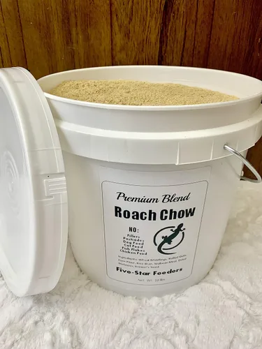 Vista 10 de 1/2 libra de cucaracha y grillo Chow - Proteína equilibrada, dieta fortificada con calcio por comederos de cinco estrellas - Bolsa de Mylar