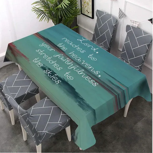 Vista 4 de Moslion Mantel rectangular decorativo para mesa de comedor, barbacoa, picnic, mesa de centro de 60.0 x 100.0 in