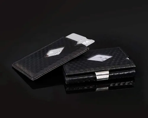 Vista 5 de EXENTRI WALLET - Ciudad, Negro (Black Cube), Pequeña, Minimalista