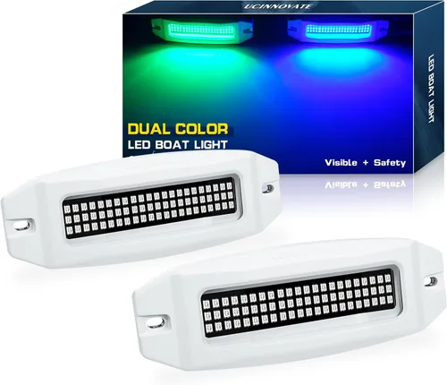 Vista 9 de UCINNOVATE 2X Luces LED Marinas para Barco de 6.9", 3000LM 84LED Luces de Popa Impermeables, Luz Subacuática para Yates, Barcos, Velero, Pontón