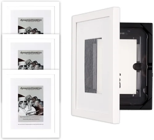 Vista 9 de Lil Davinci EZ - Marcos de cambio para fotos de 8 x 10 o 5 x 7 (4, negro) Front Opening, Stores up to 50 pieces, Vertical/Horizontal Display
