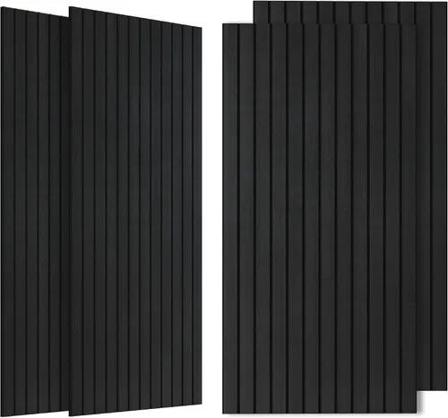Vista 12 de Paquete de 4 paneles acústicos absorbentes de sonido, 47.2"x23.6" (47.2 x 23.6 pulgadas) paneles de amortiguación de sonido, paneles decorativos
