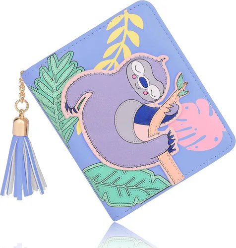 Vista 5 de UTO Wallet for Girls Cute Leather Vegan Small Women Tassel Pendant Card Holder Kawaii Coin Purse 1167