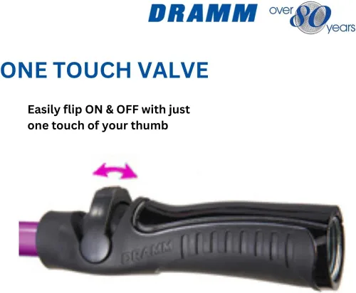 Vista 5 de Dramm RainSelect - Varita de lluvia – Varita de riego de aluminio de 16 pulgadas con cabezal rociador ajustable de 9 patrones y válvula de control